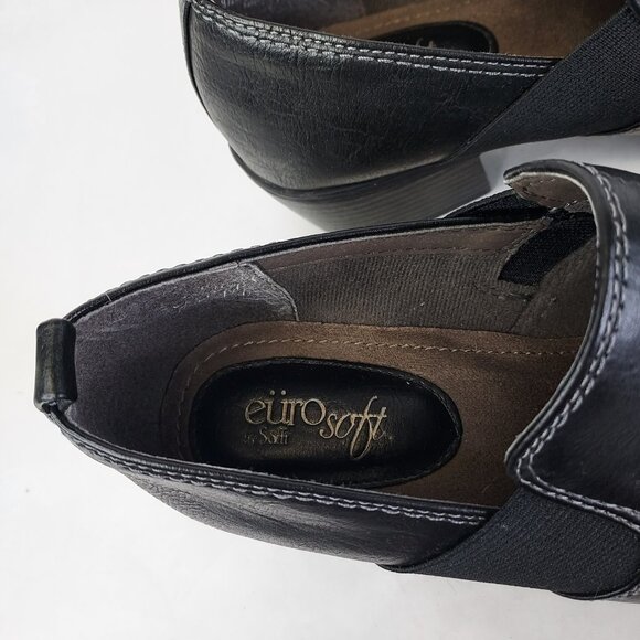 EuroSoft Alena Loafer Women's 9.5 Black Ankle Boot Slip On Heel Comfort Western - Picture 11 of 16